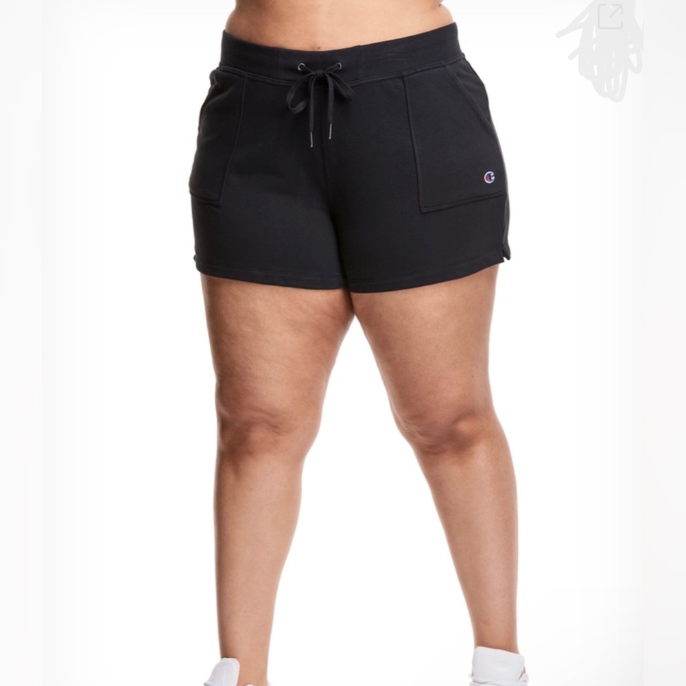 Plus Size Champion Campus French Terry Shorts, C Logo